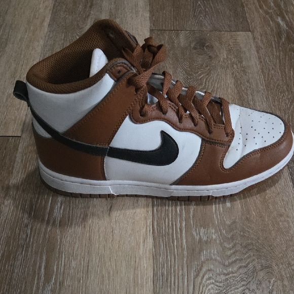 Nike Shoes - Nike Women's Brown and White High-Top Sneakers